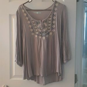 3/4 length beaded blouse